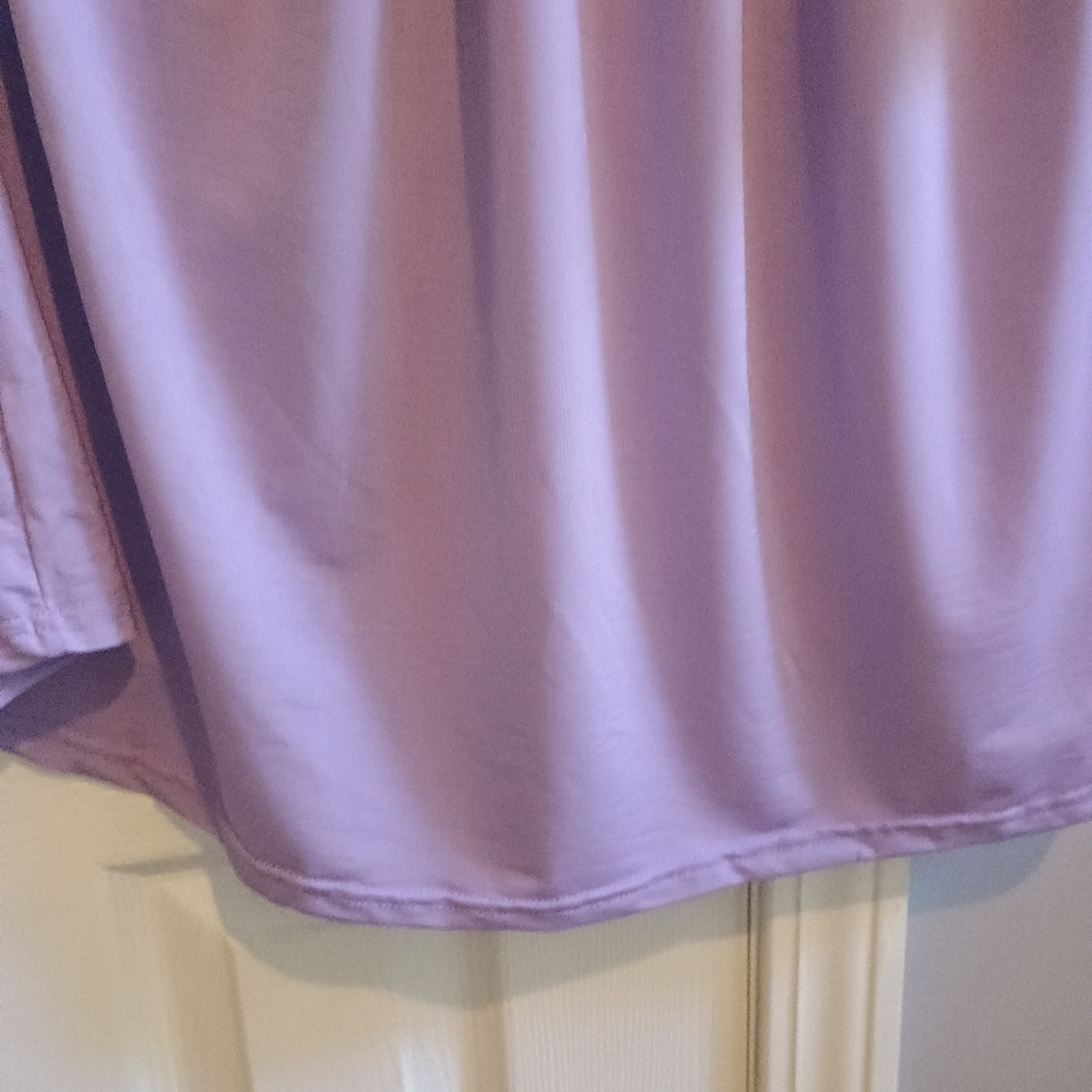 Lavender Off‎ Shoulder Tunic Dress Embroidered Bell Sleeves Boho Flowy Plus 1X - Picture 6 of 12